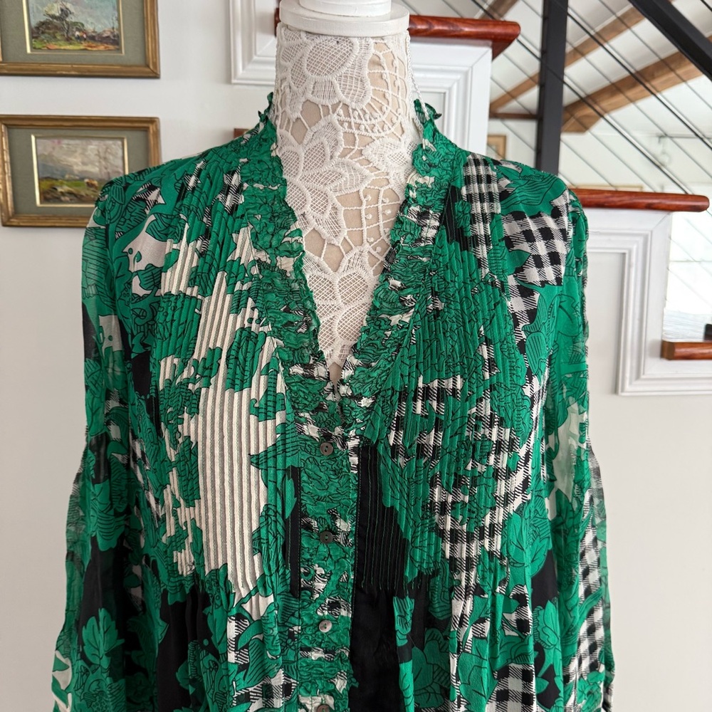 DIANE VON FURSTENBERG Layla Silk Dress Sz 10 - Picture 2 of 5